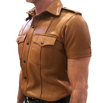 RoB Stallion Soft Leather Police Shirt Light Brown