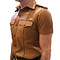 RoB Stallion Leder Polizeihemd Hellbraunes