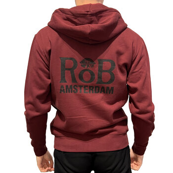 RoB Pullover mit Reißverschluss Bordeaux Rot