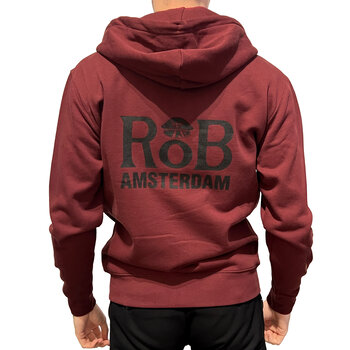 RoB Sweater met rits Bordeaux Rood