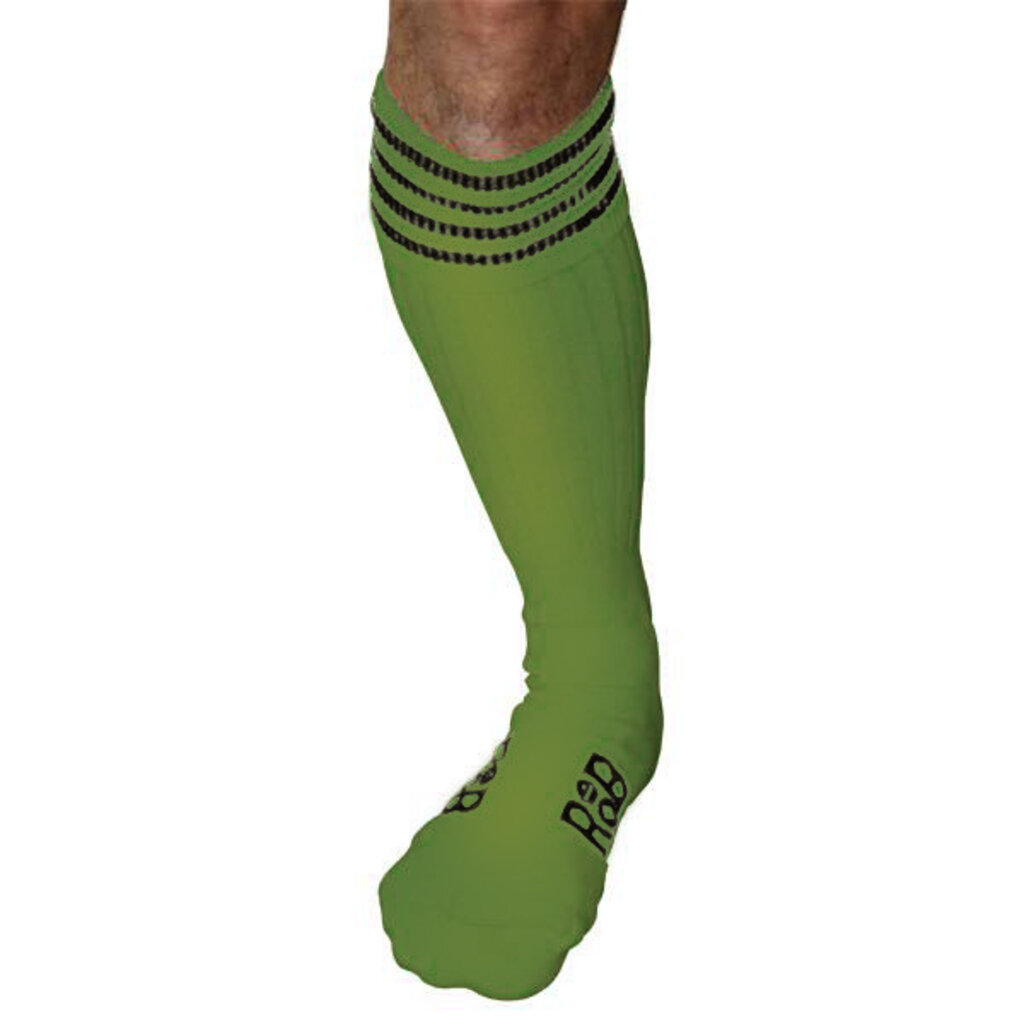 RoB Boot Socks Green with Black Stripes