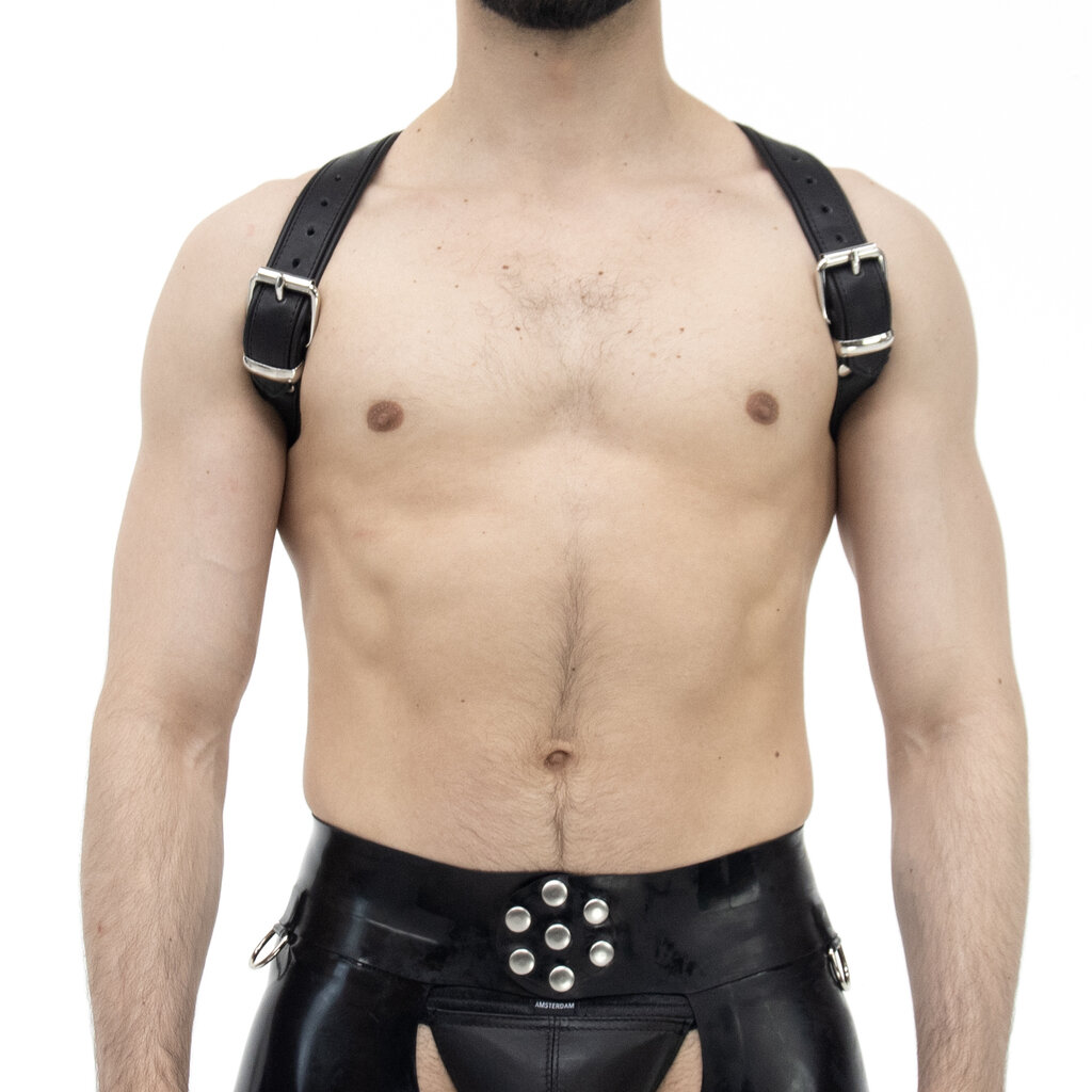RoB Schulterharness Piping schwarz, Schnalle