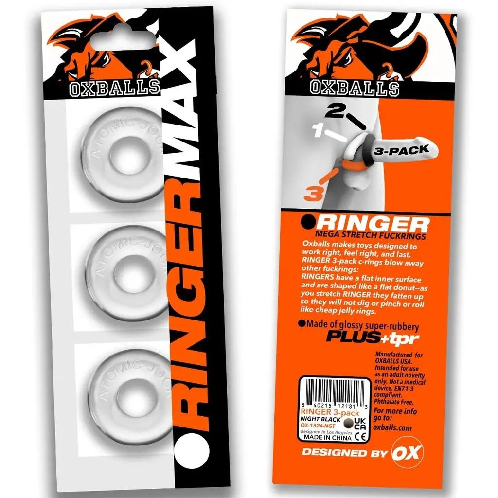 Oxballs OX Ringer Max 3-Pack Clear
