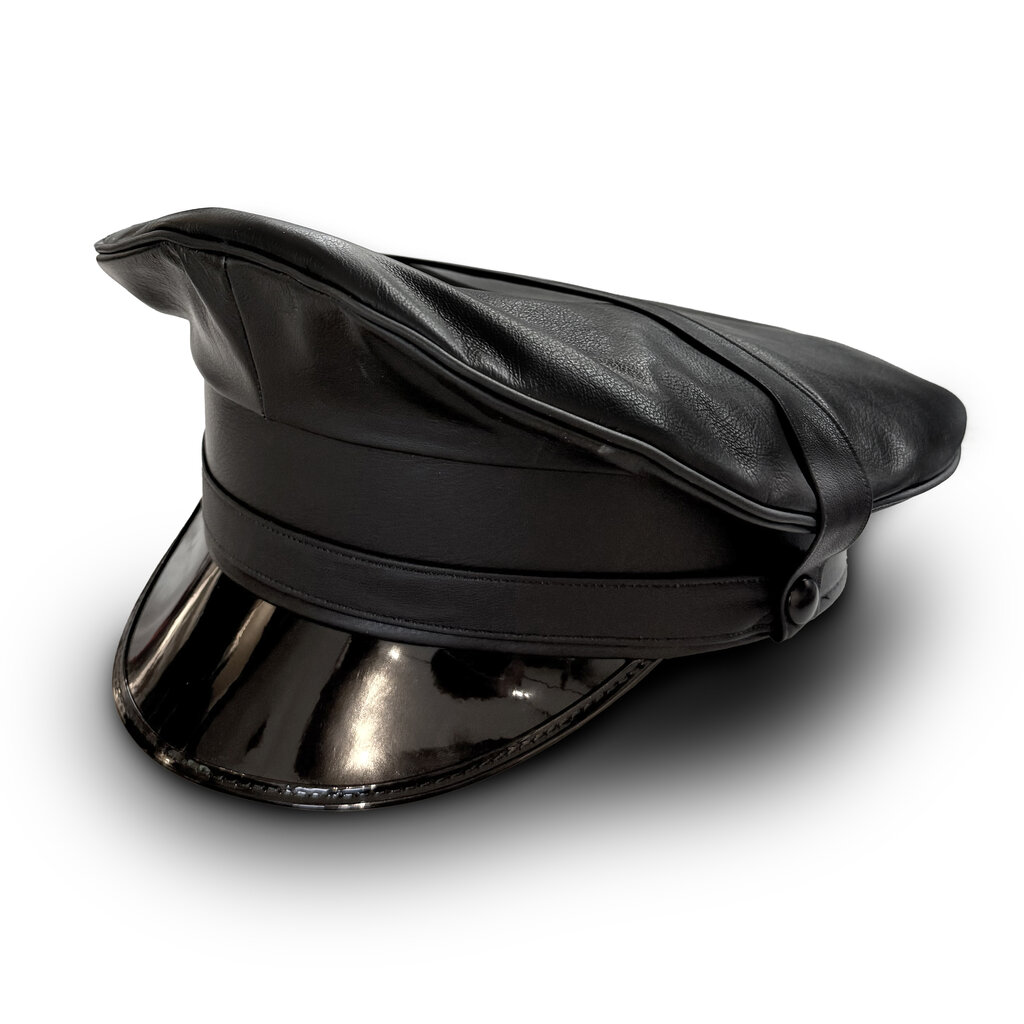 RoB Leder Militärkappe mit Leder Sturmreifen