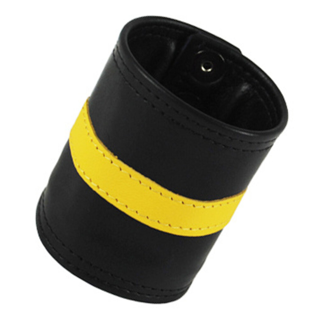 RoB Leren polsband met streep en geldvak