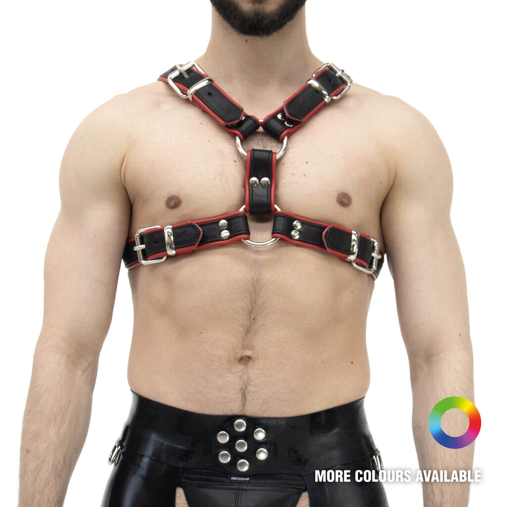 RoB Y-Front Brust Harness schwarz mit farbigem Rand
