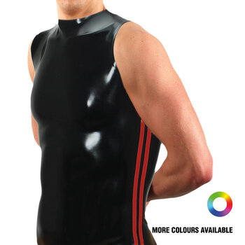 RoB Rubber sleeveless shirt with colored stripes