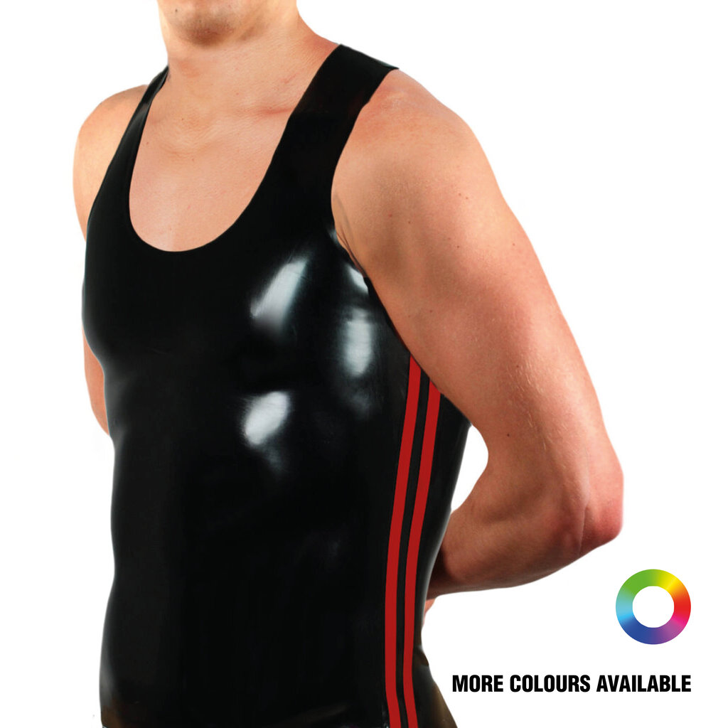 RoB Gummi Y-Rücken Singlet mit farbigen Streifen