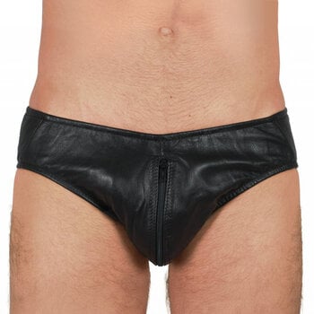RoB Leather Briefs with Front Zip