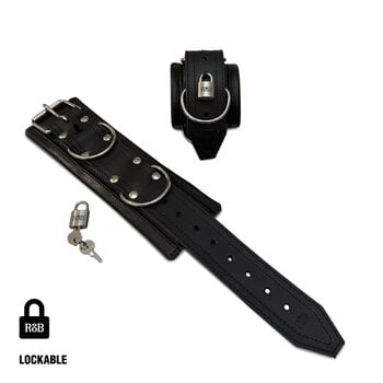 RoB Master's Choice Leather Wrist Restraints, Soft Padding - Lockable