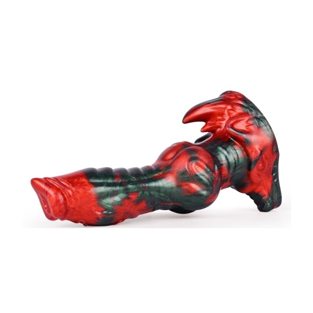 Monstered Dildo AKORIX 17 x 6 cm Black and Red