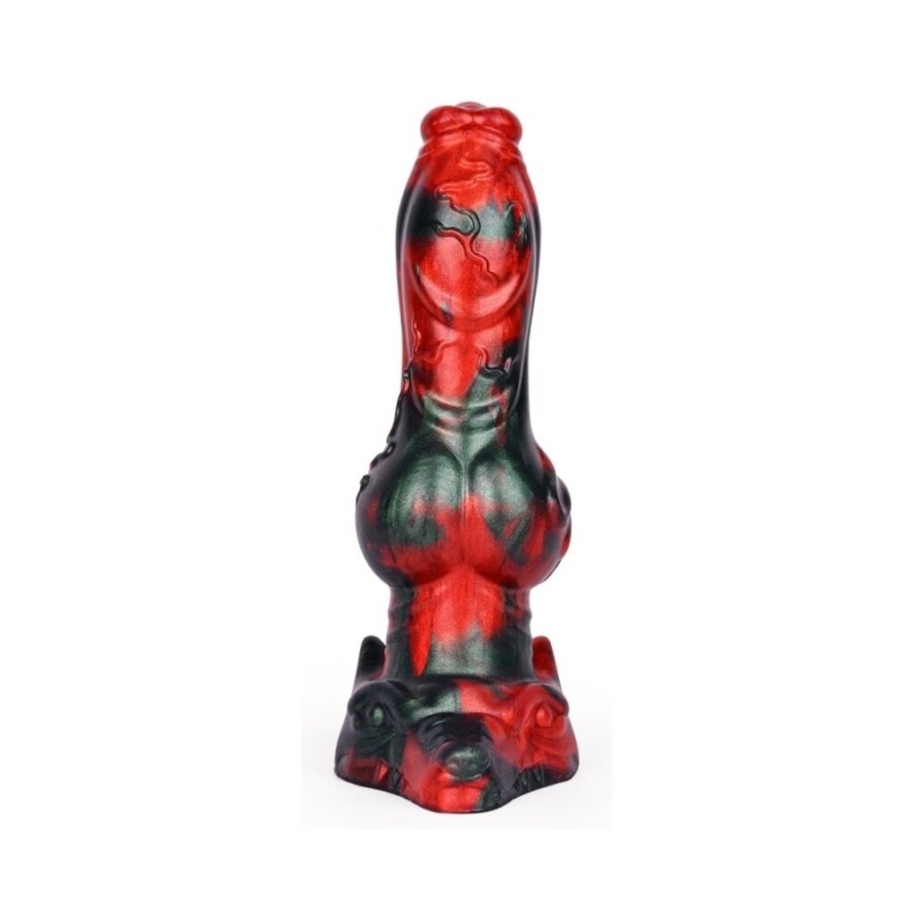 Monstered Dildo AKORIX 17 x 6 cm Black and Red