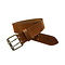 RoB Stallion Leather belt 5 cm double buckle brown