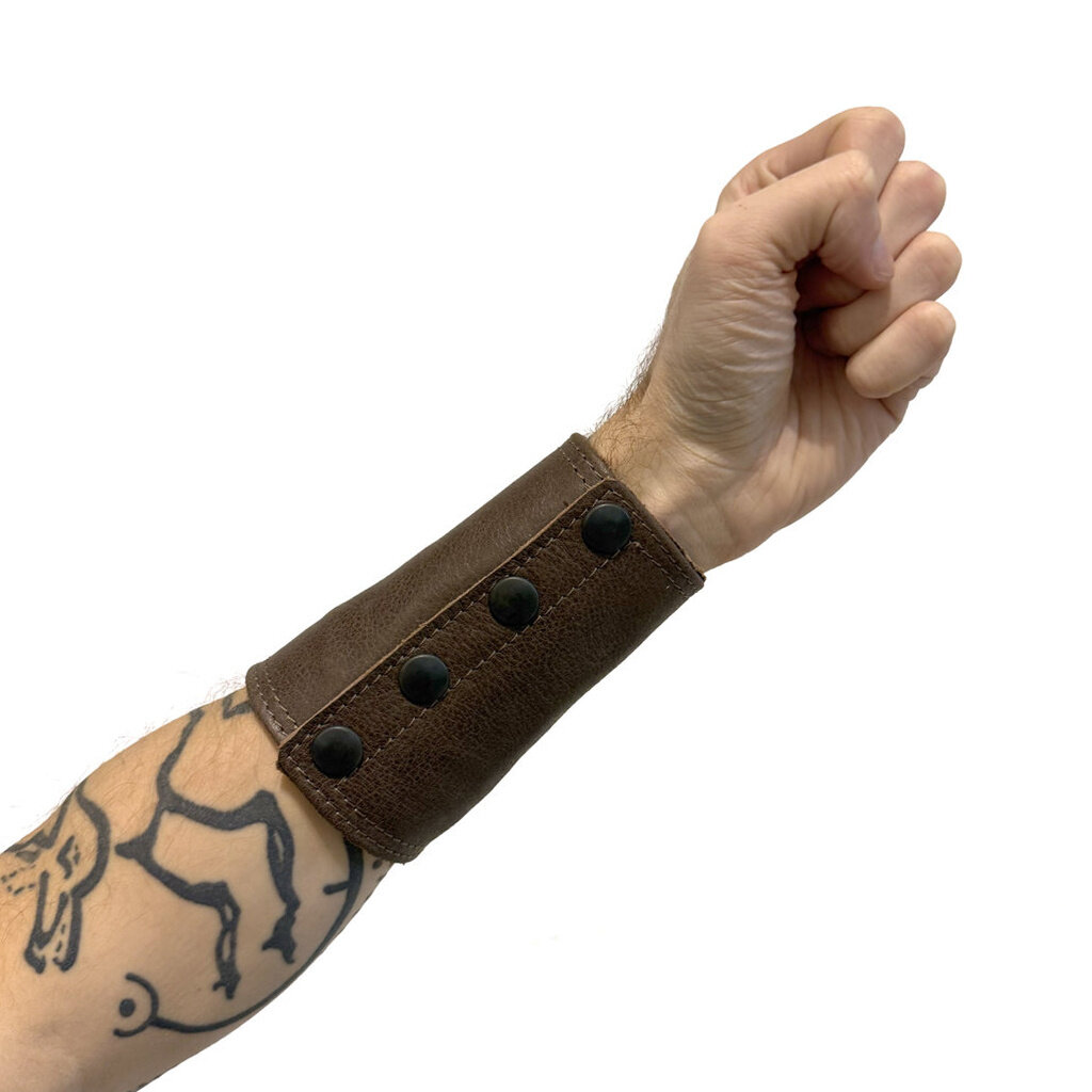 RoB Stallion Leren Gauntlet polsband met geldvak Grizzly