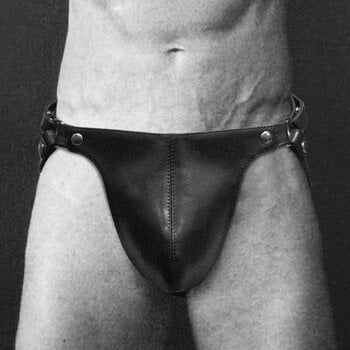 RoB Leather Posing Jock with Double Pouch