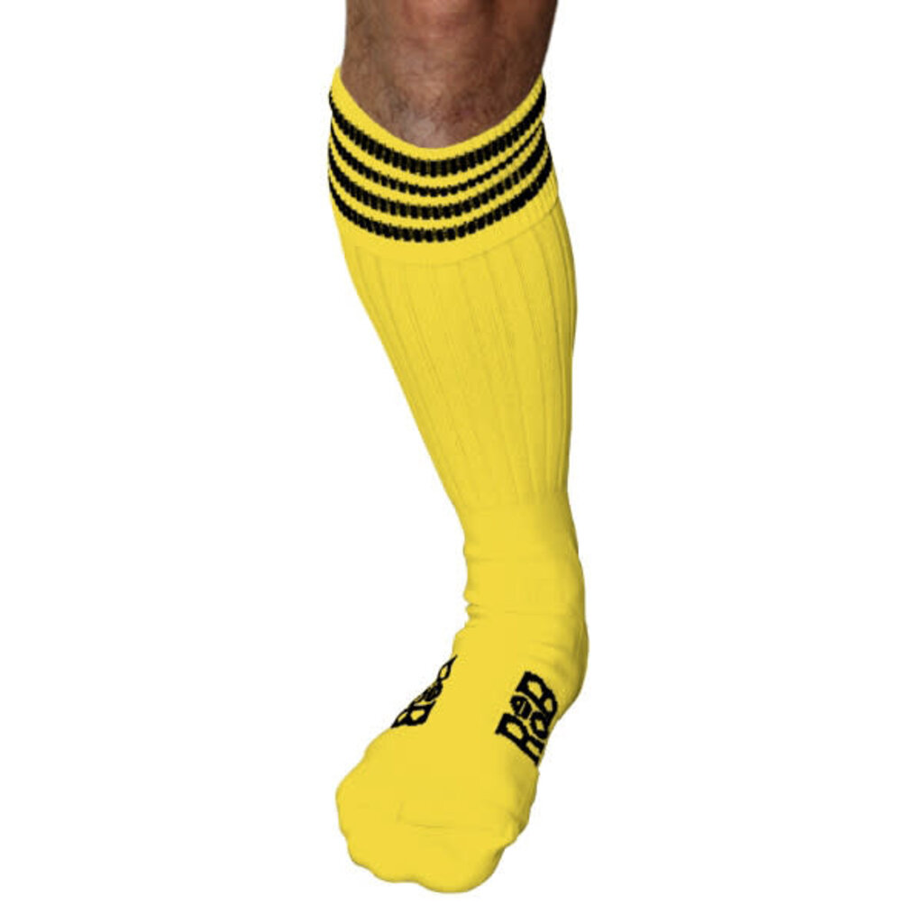 RoB Boot Socks geel met zwarte strepen