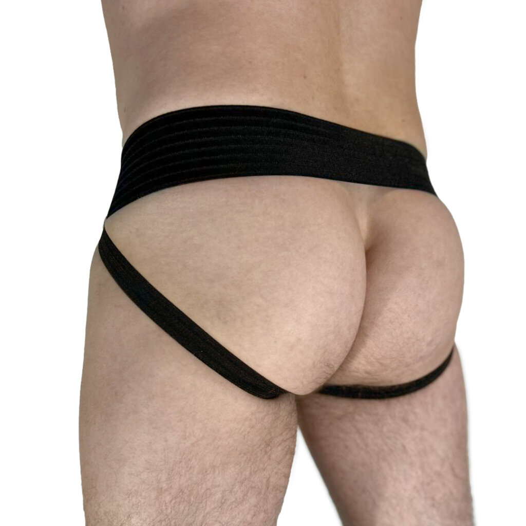 RoB Leren jockstrap zwart
