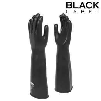 Black Label Thick Industrial Rubber Gloves Size 9