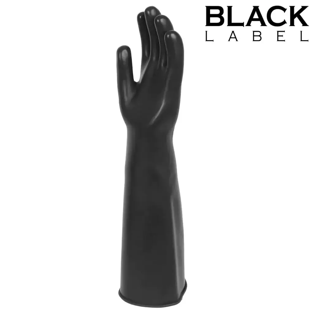 Black Label Thick Industrial Rubber Gloves Size 10