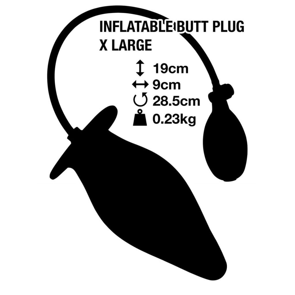 Inflatable butt plug extra large