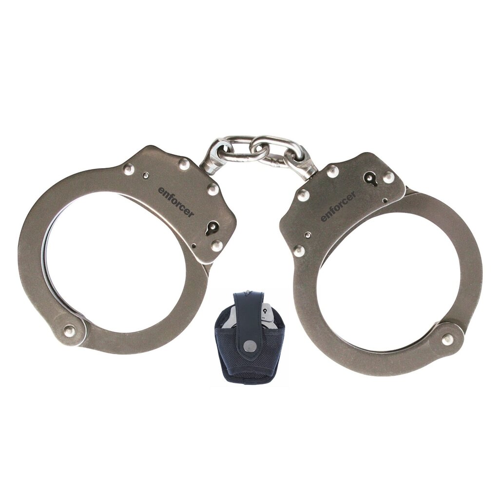 Enforcer Edelstahl Handfessel mit Etui