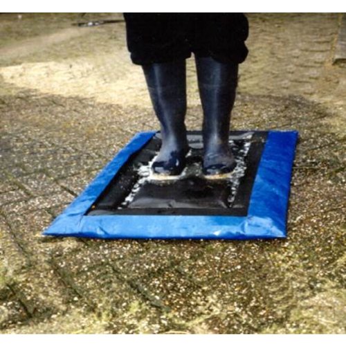 Disinfection mat with collection cover 