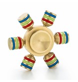 Fidget Spinner Goud Deluxe met 6 zijden