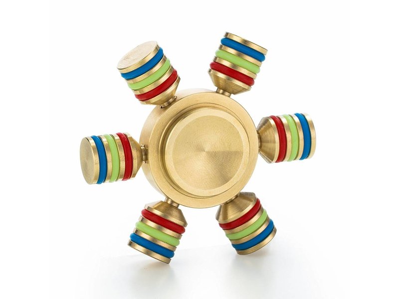 Fidget Spinner Goud Deluxe met 6 zijden