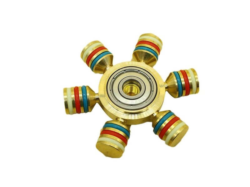 Fidget Spinner Goud Deluxe met 6 zijden