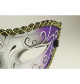 Masque vénitien "Magico" argent et violet