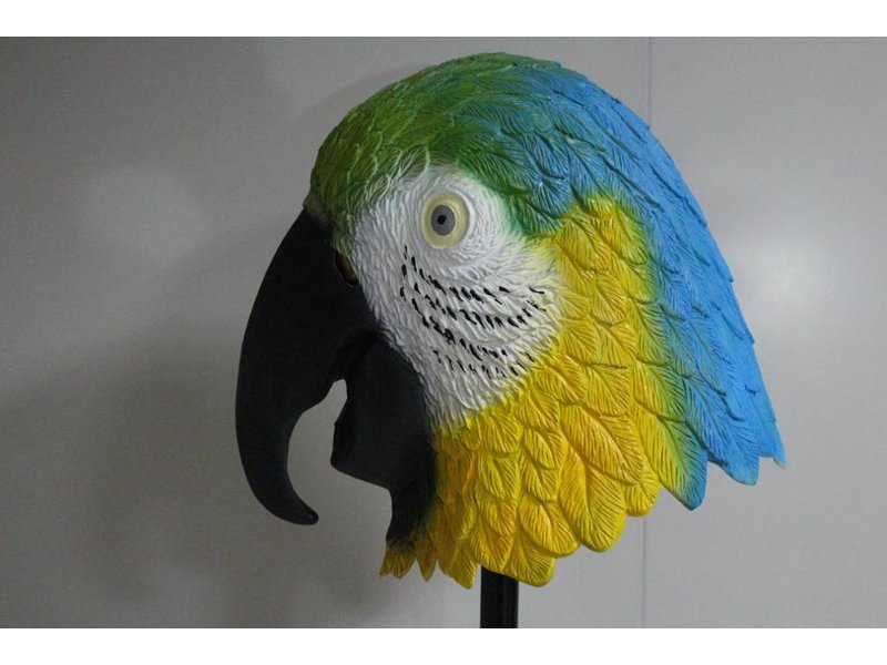 Bird mask Blue-and-yellow macaw parrot