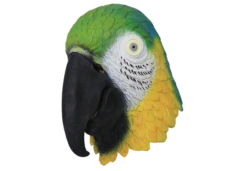 Bird mask Blue-and-yellow macaw parrot