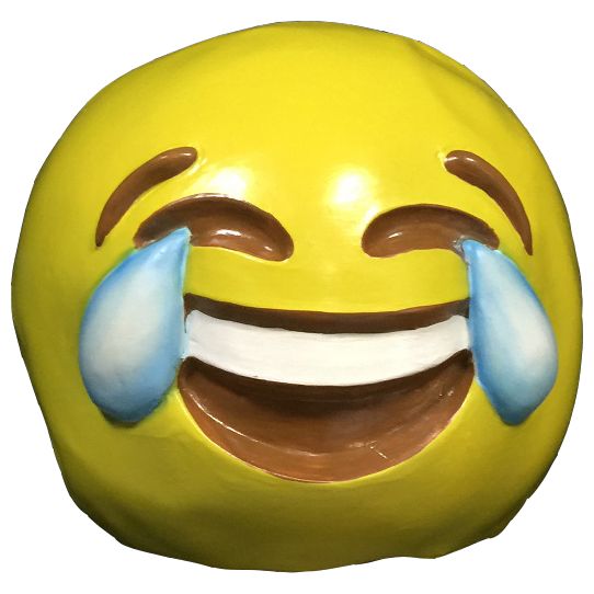 Emoji mask 'Crying Laugh' (emoticon mask) MisterMask.nl