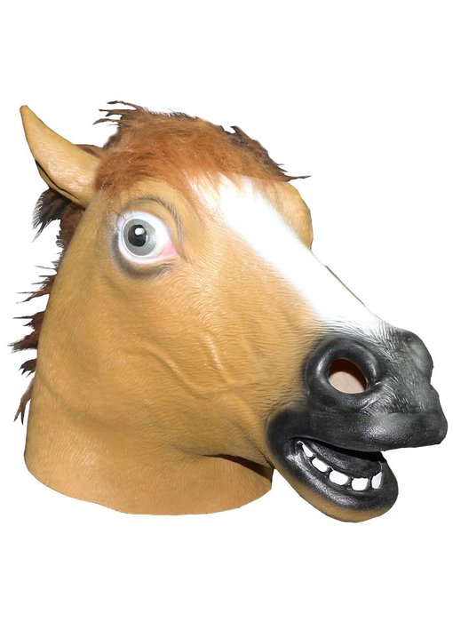 Brown horse mask