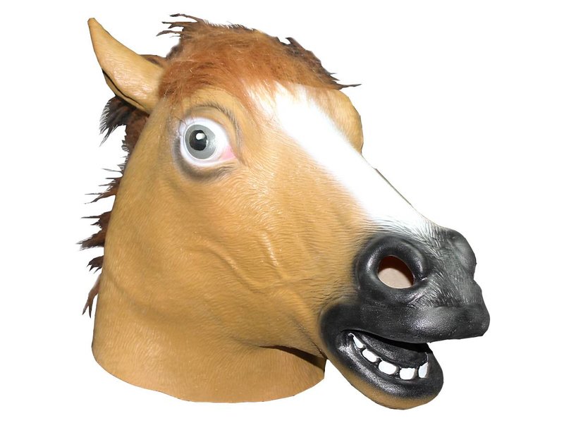 Brown horse mask