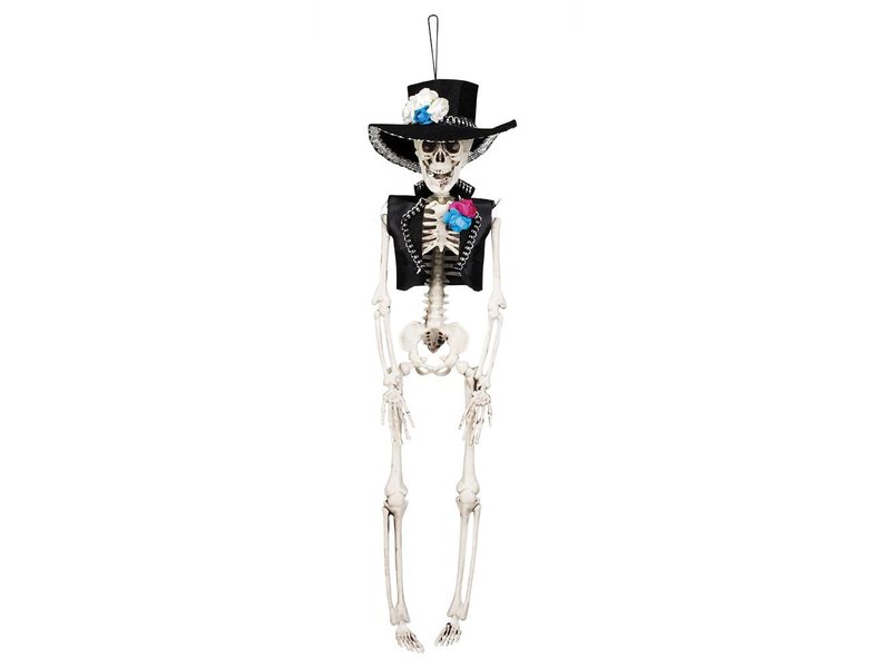 Dia de los Muertos skeletje ‘El Flaco’ (40 cm) Dag van de doden decoratie