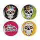 4 Buttons Day of the dead