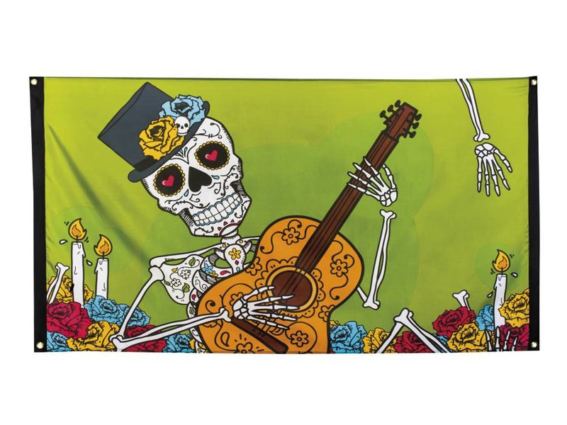 Drapeau Jour des morts (90x150cm) – Décoration Dia de los Muertos