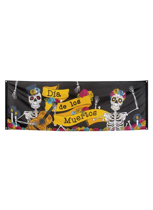 Dia de los Muertos banner (74 x 220 cm) (uit assortiment)