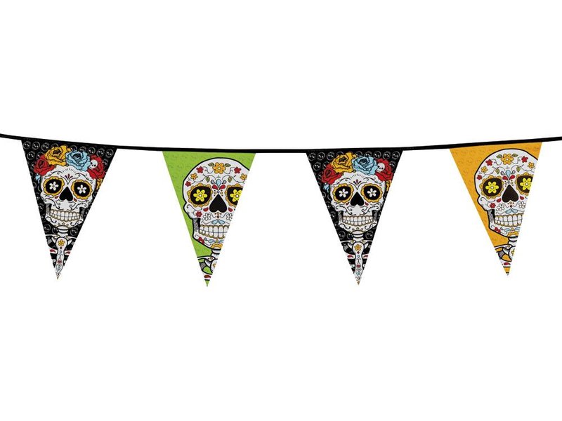 Day of the dead Garland/banner (10m, 20 flags) Dia de los Muertos decoration