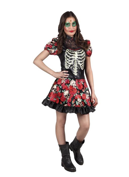 Vestito Dia de los Muertos 'Niña Catrina' (14-16 anni)
