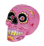 Sugar skull roze (20 x 14 cm) Dia de los Muertos / Dag van de doden decoratie