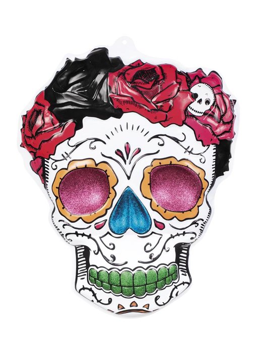 Wanddecoratie 'Mrs Day of the dead'