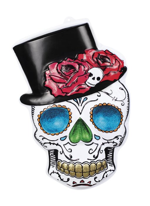 Wanddecoratie 'Mr Day of the dead' (66x44 cm) (uit assortiment)