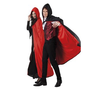 Cape noir/rouge réversible (170 cm)