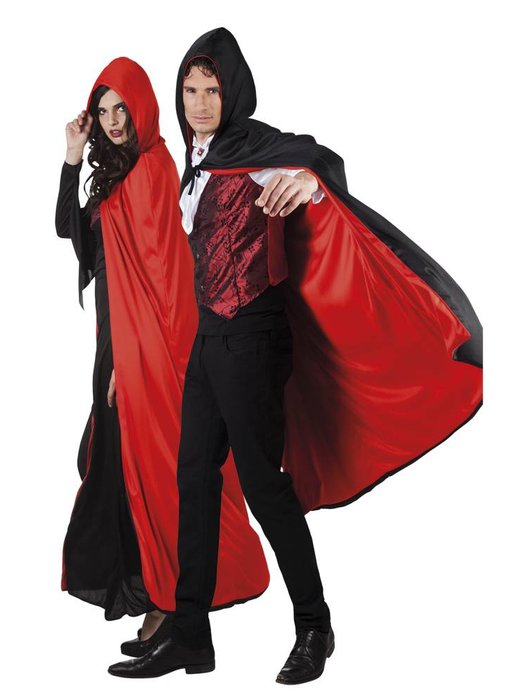 Cape noir/rouge réversible (170 cm)