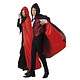 Mantello Twilight rosso e nero reversibile (170 cm)