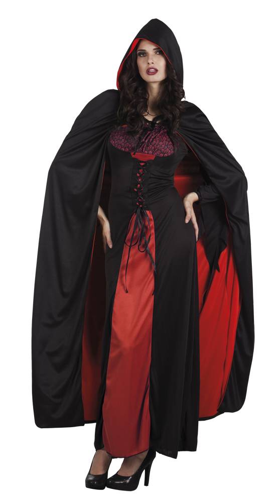 Cape Twilight black/red reversible (170 cm / 66,3 inches) - MisterMask.nl