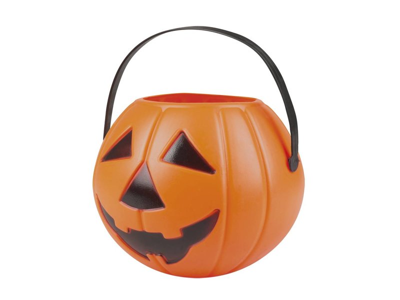 Halloween Pumpkin bucket orange pumpkin (14x16cm)