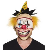 Masque de clown bizarre avec chapeau et cheveux
